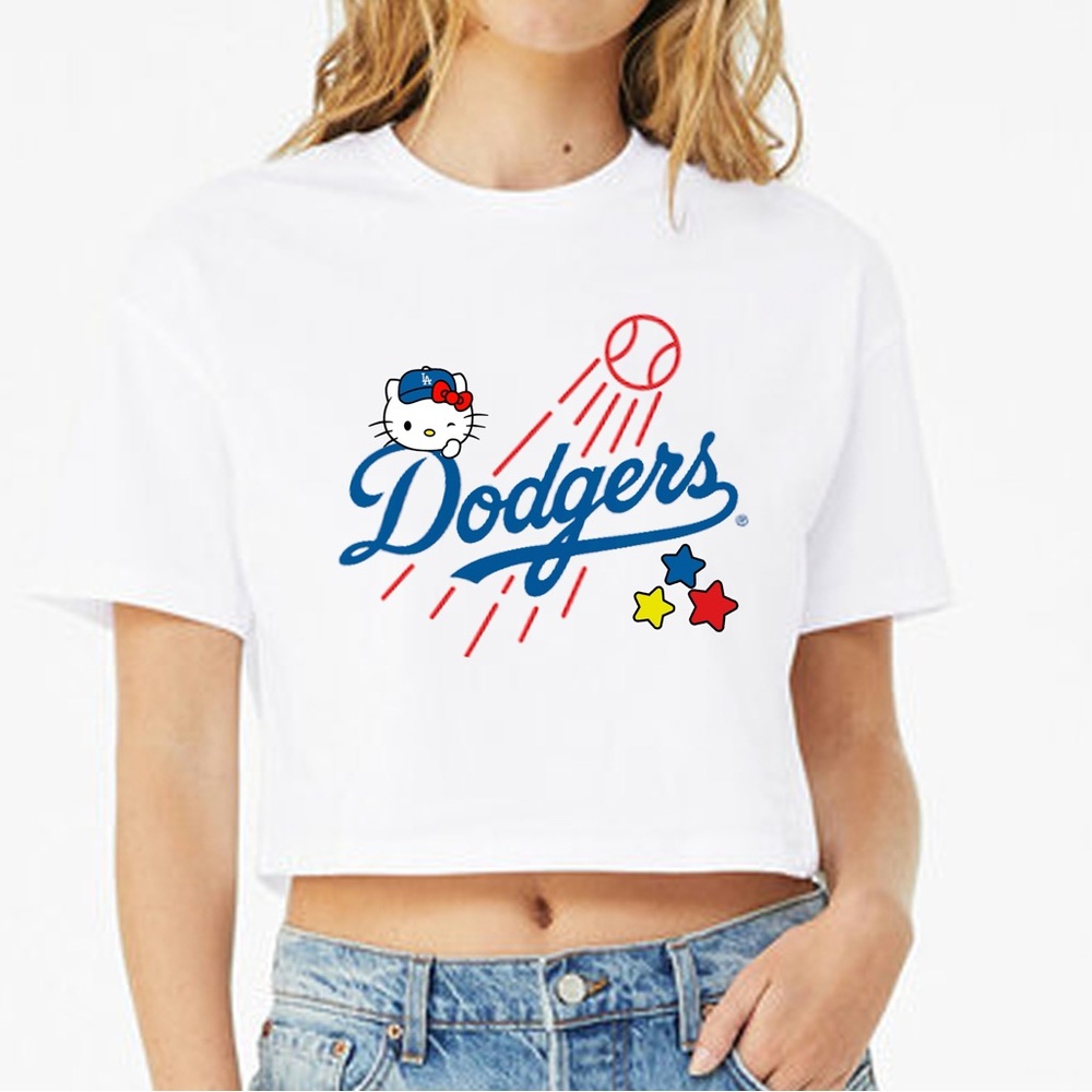 Dodgers hello kitty women’s crop top